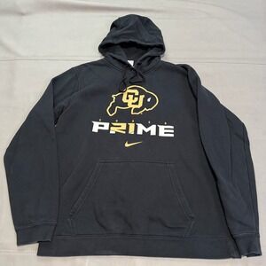 Nike Colorado Buffaloes Coach Prime Dieon Sander Black Hoodie Pullover Men-M5195